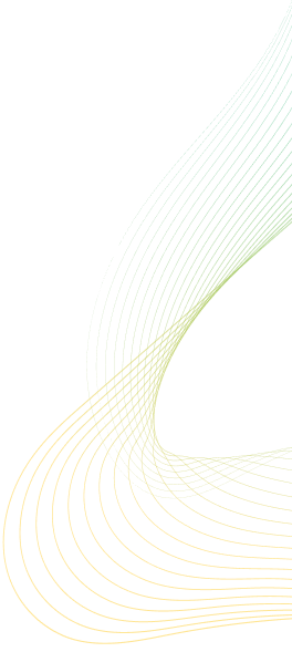 Abstract Curved Line Design in Green and Yellow